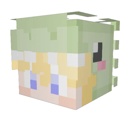K0H4Y4 Minecraft avatar head, 3D render