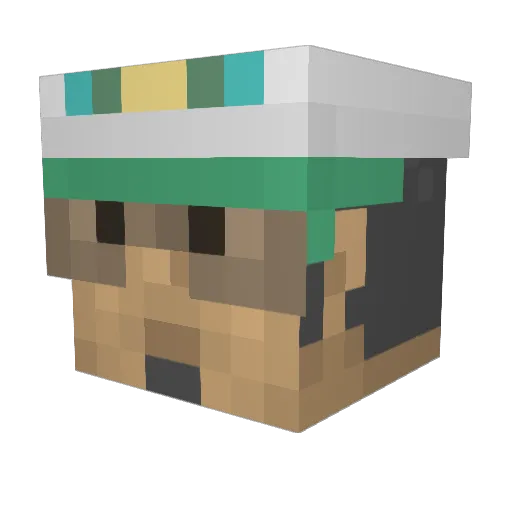 K0M0S4 Minecraft avatar head, 3D render