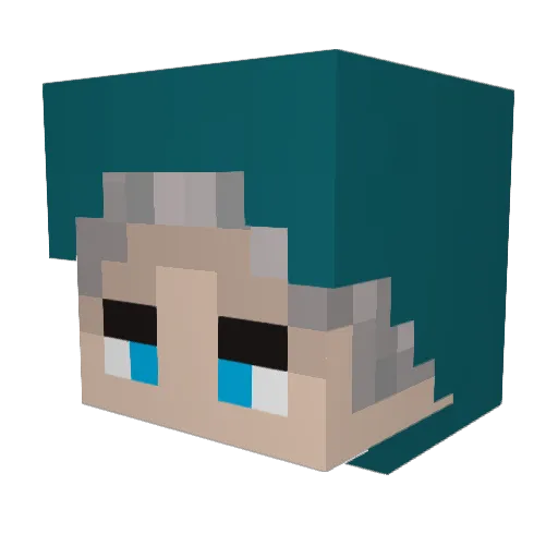 K0NAK Minecraft avatar head, 3D render