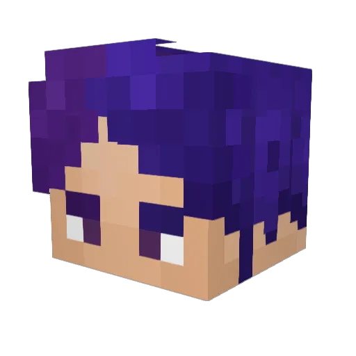 K0NF1G Minecraft avatar head, 3D render