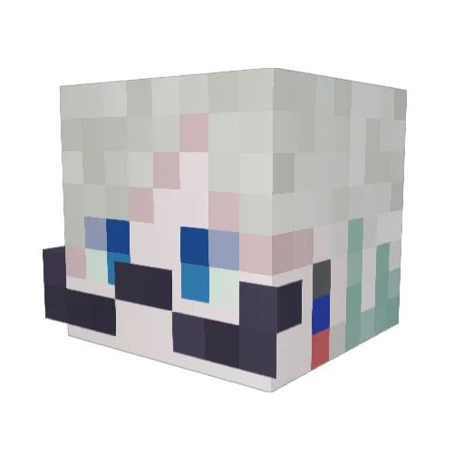 K0_hal Minecraft avatar head, 3D render