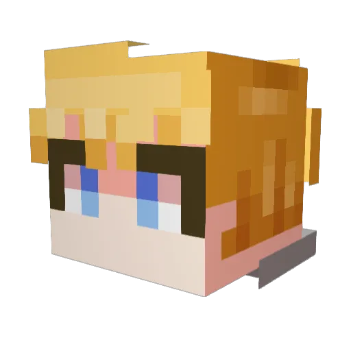 K0_met Minecraft avatar head, 3D render