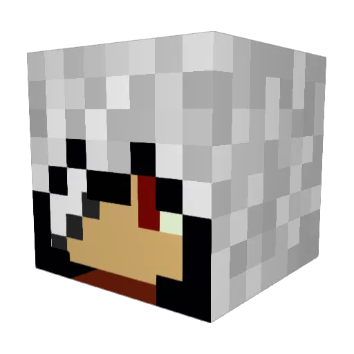 K0b0S Minecraft avatar head, 3D render