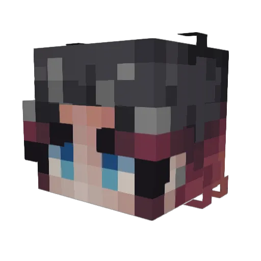 K0cha Minecraft avatar head, 3D render