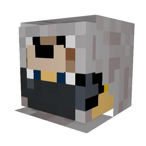 K0ga Minecraft avatar head, 3D render