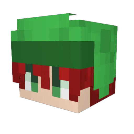 K0haku_ Minecraft avatar head, 3D render