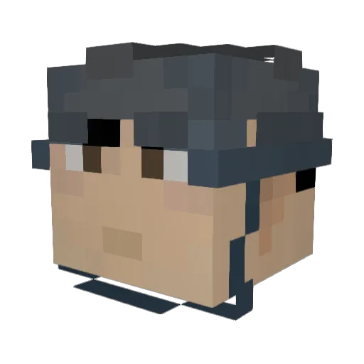K0k0nuts Minecraft avatar head, 3D render