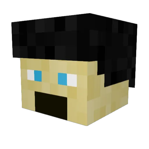 K0llisi0n Minecraft avatar head, 3D render