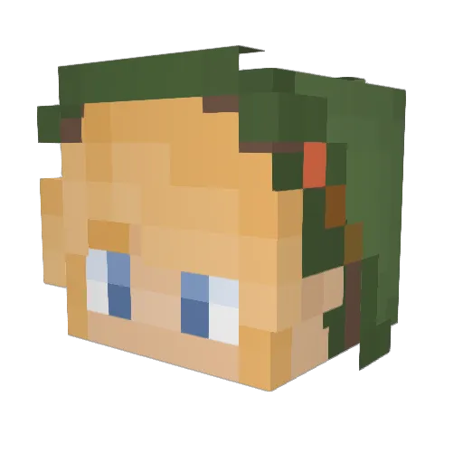 K0mann Minecraft avatar head, 3D render