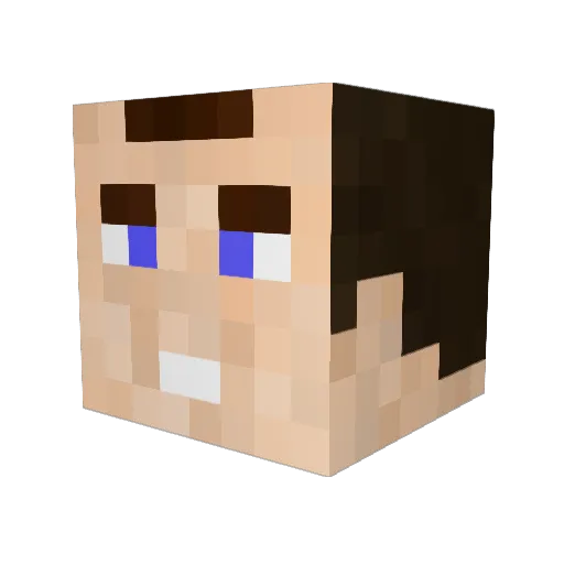 K0missar Minecraft avatar head, 3D render