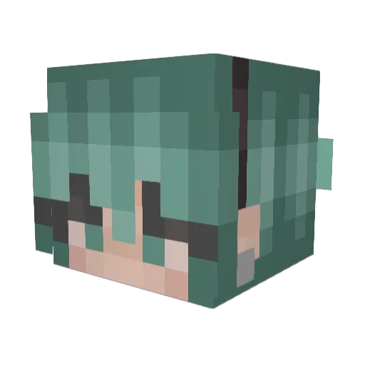 K0nGbawa Minecraft avatar head, 3D render