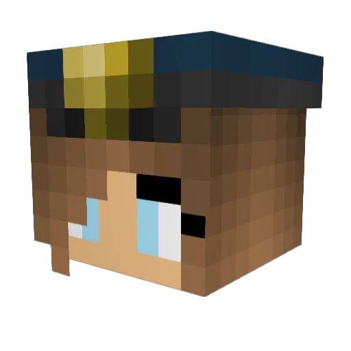 K0orny Minecraft avatar head, 3D render