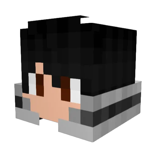 K14m1 Minecraft avatar head, 3D render