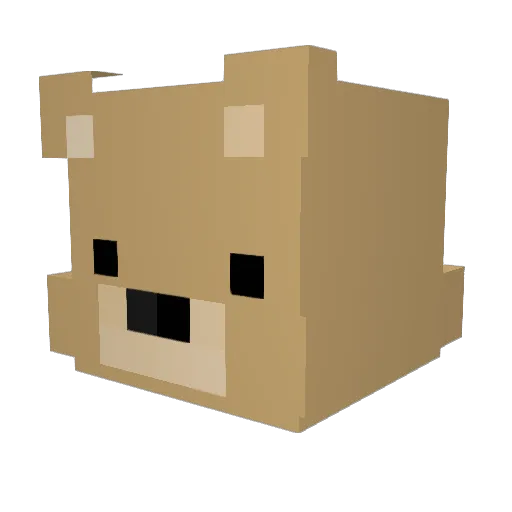 K1B00 Minecraft avatar head, 3D render