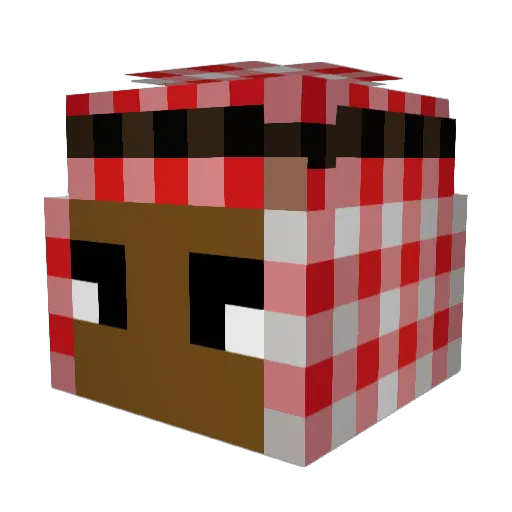 K1DKAD Minecraft avatar head, 3D render