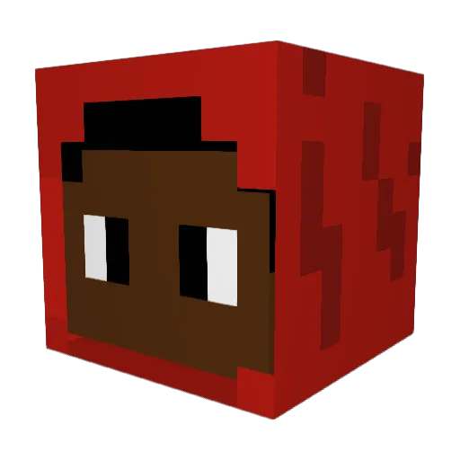 K1D_112 Minecraft avatar head, 3D render