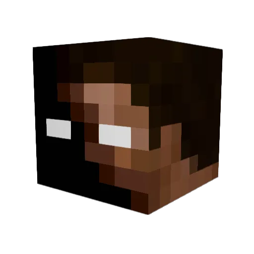 K1NJYIZ Minecraft avatar head, 3D render
