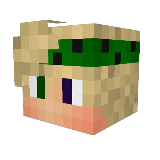 K1Nd3MON Minecraft avatar head, 3D render