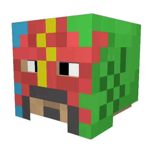 K1SSK0 Minecraft avatar head, 3D render