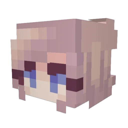 K1T0 Minecraft avatar head, 3D render