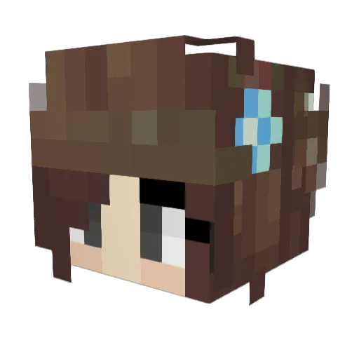 K1T5UNEK0 Minecraft avatar head, 3D render