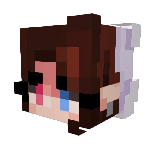 K1TACHI Minecraft avatar head, 3D render