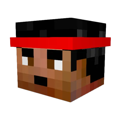 K1cu Minecraft avatar head, 3D render