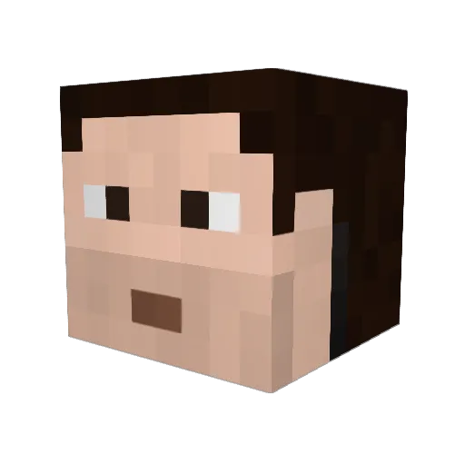 K1dsta Minecraft avatar head, 3D render