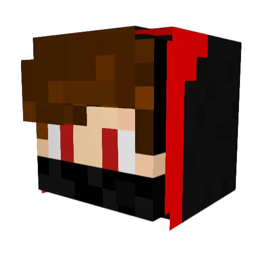 K1evral Minecraft avatar head, 3D render