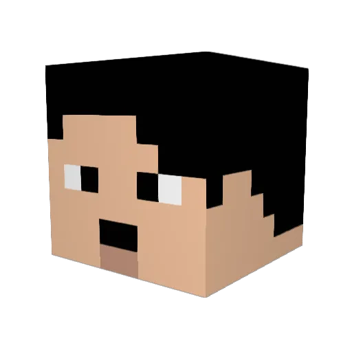 K1lluua Minecraft avatar head, 3D render