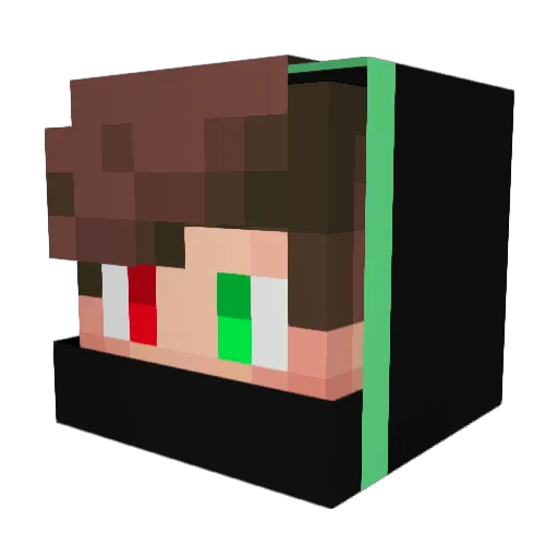 K1m1x Minecraft avatar head, 3D render