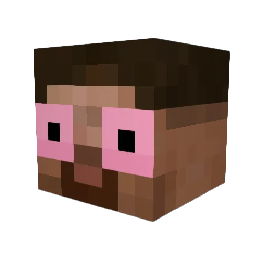 K1m2 Minecraft avatar head, 3D render