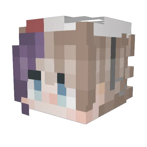 K1mix Minecraft avatar head, 3D render