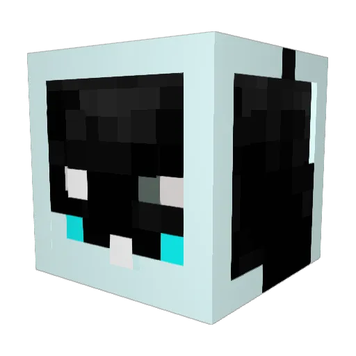 K1nGP1X3L Minecraft avatar head, 3D render