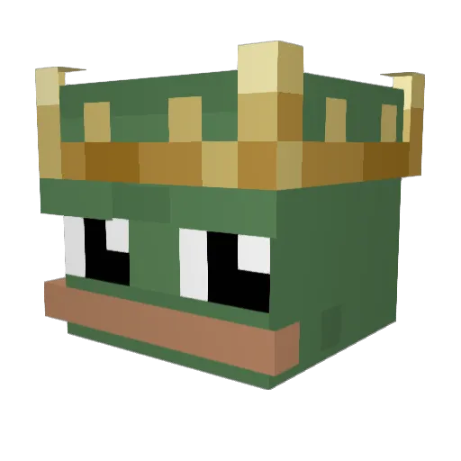 K1ngAr1hur Minecraft avatar head, 3D render