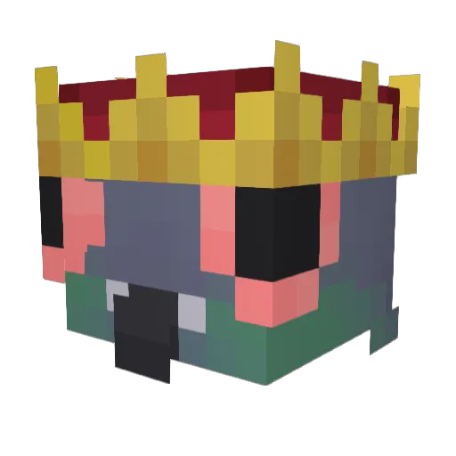 K1ngBURD Minecraft avatar head, 3D render