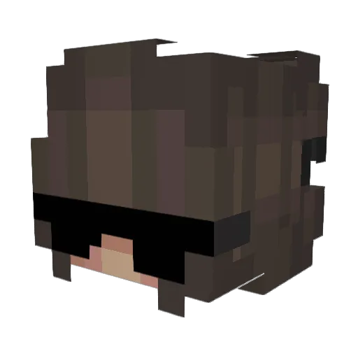 K1ngN0thing Minecraft avatar head, 3D render
