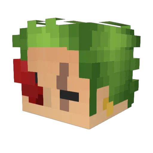 K1ngOfHell Minecraft avatar head, 3D render