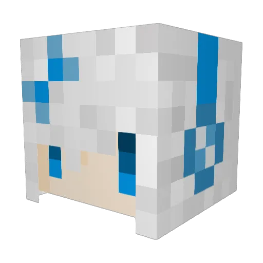 K1nomoto Minecraft avatar head, 3D render