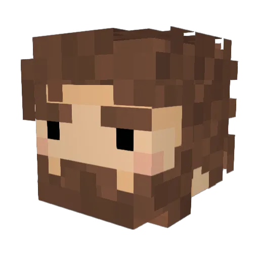 K1rous Minecraft avatar head, 3D render