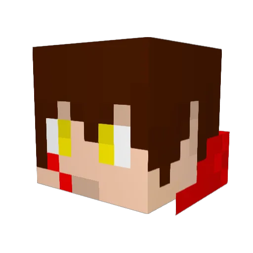 K1tano Minecraft avatar head, 3D render