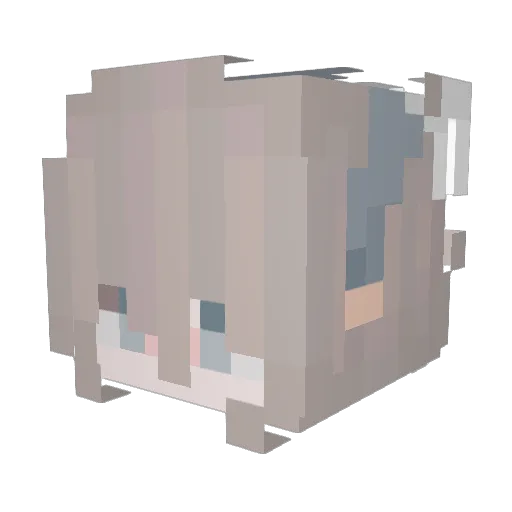 K1tty01 Minecraft avatar head, 3D render