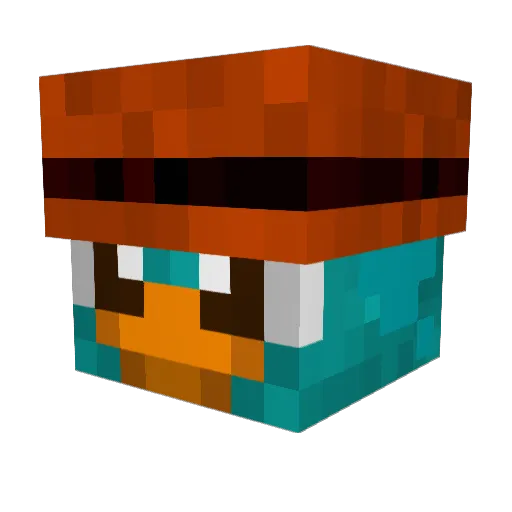 K1xrx Minecraft avatar head, 3D render