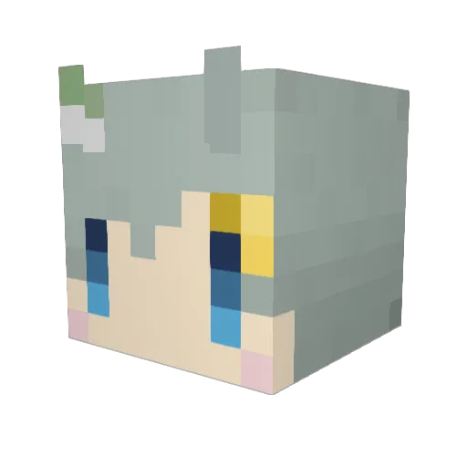 K1yonaga Minecraft avatar head, 3D render