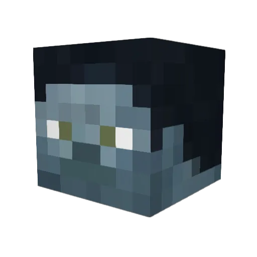 K2ACP Minecraft avatar head, 3D render