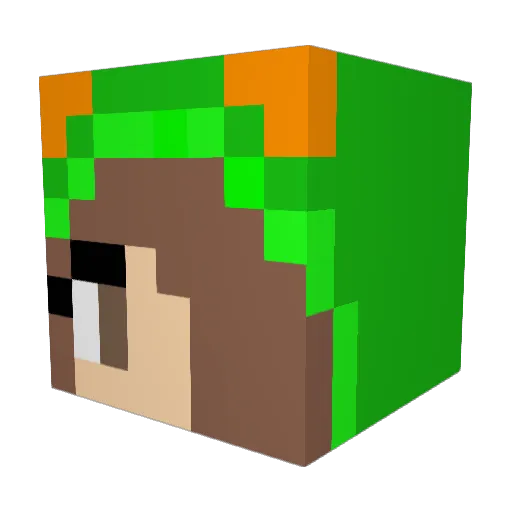 K2FBS14 Minecraft avatar head, 3D render