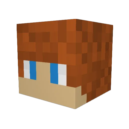K2K_Ex Minecraft avatar head, 3D render