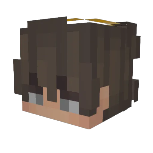 K2Mn04 Minecraft avatar head, 3D render