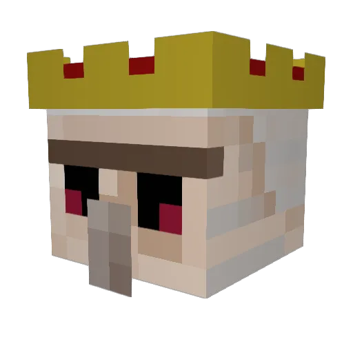 K2R2 Minecraft avatar head, 3D render