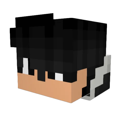 K2b1mees Minecraft avatar head, 3D render